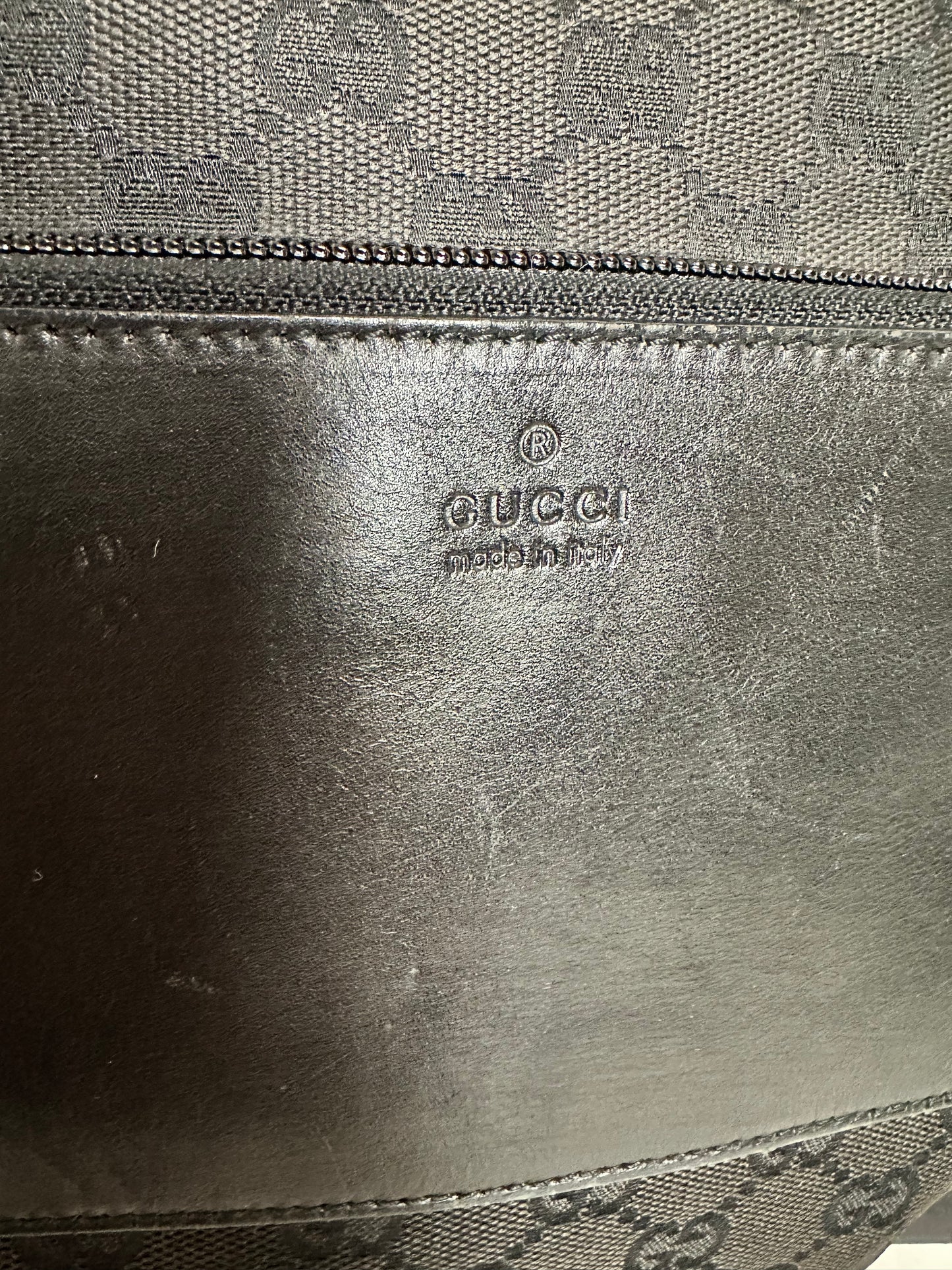 Gucci Black Canvas and Leather Tote Bag/Handbag