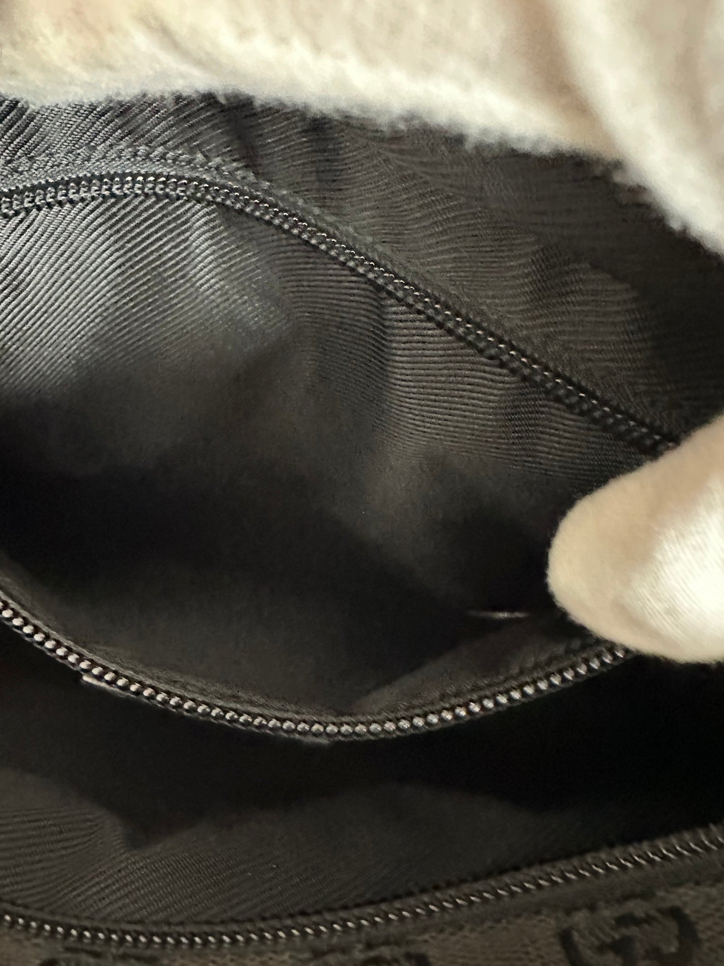 Gucci Black Canvas and Leather Tote Bag/Handbag