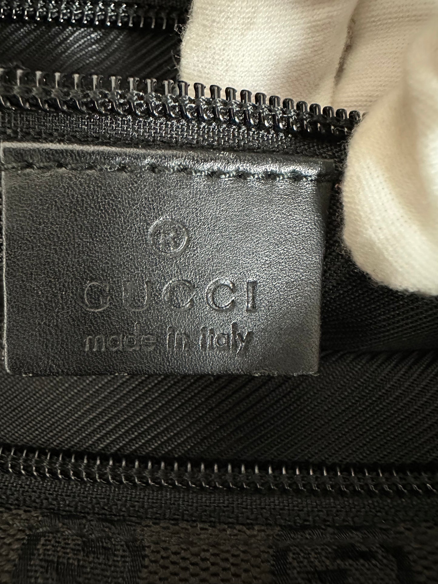 Gucci Black Canvas and Leather Tote Bag/Handbag