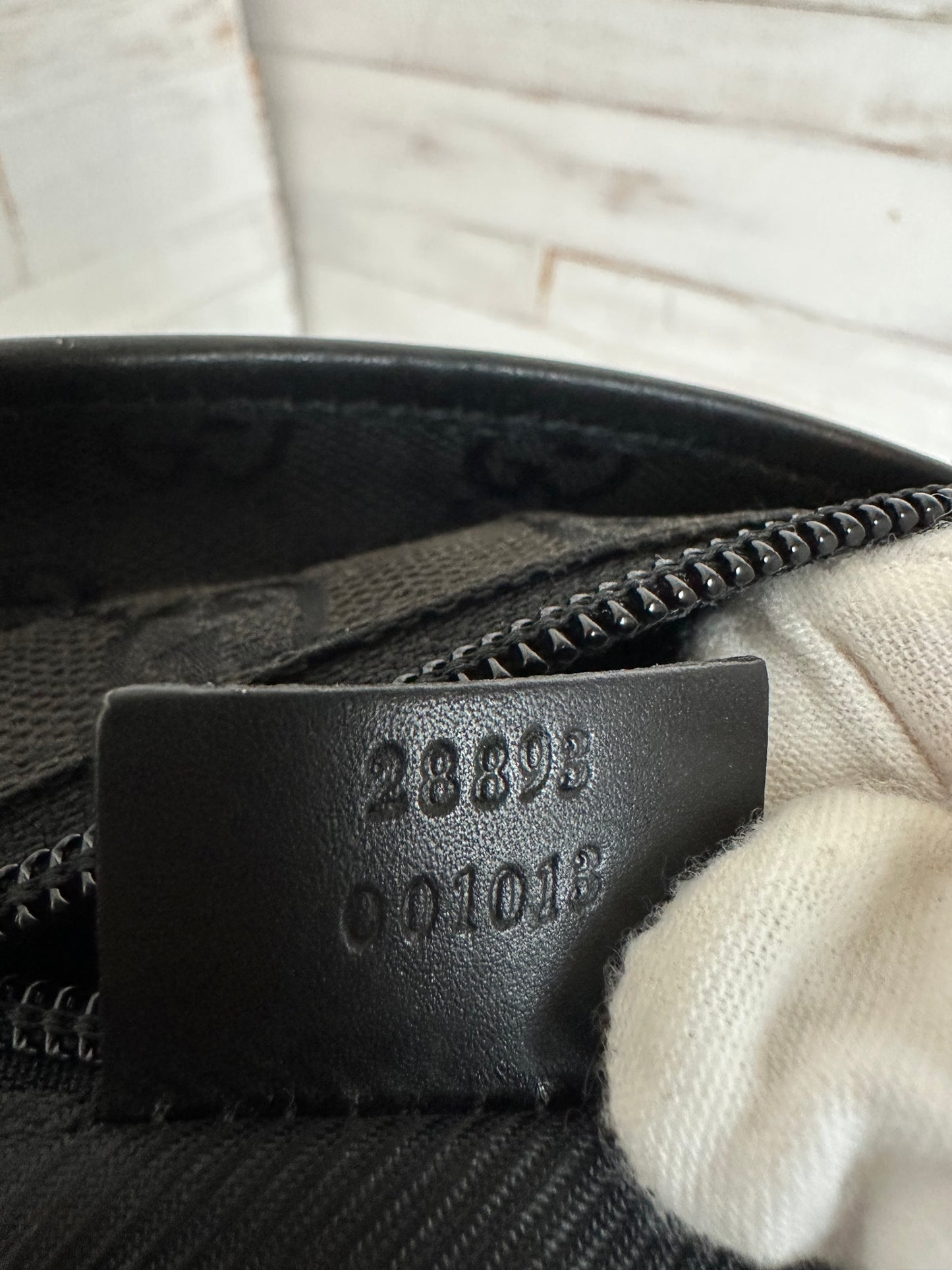 Gucci Black Canvas and Leather Tote Bag/Handbag