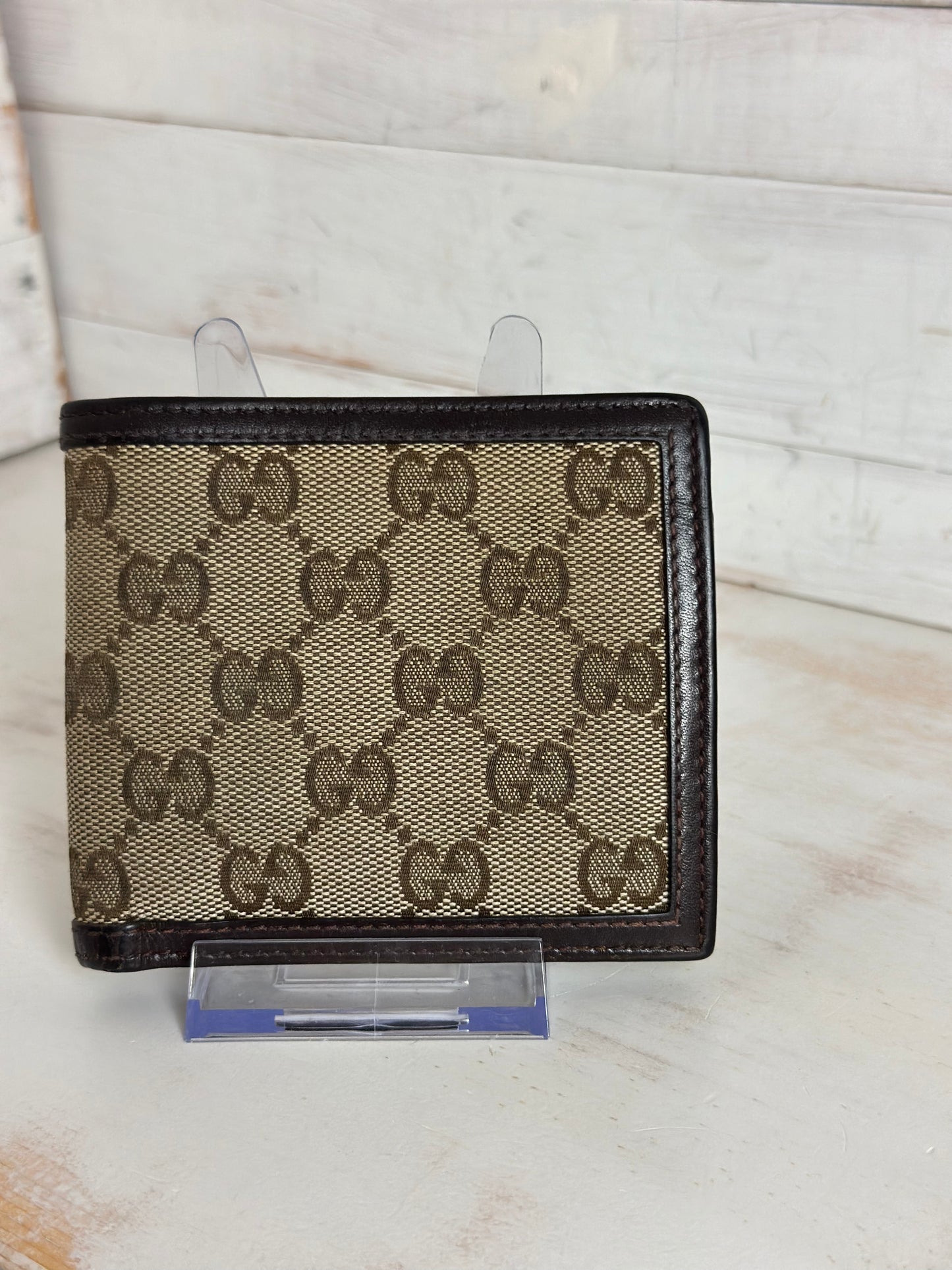 Gucci GG Canvas and Leather Bifold Wallet