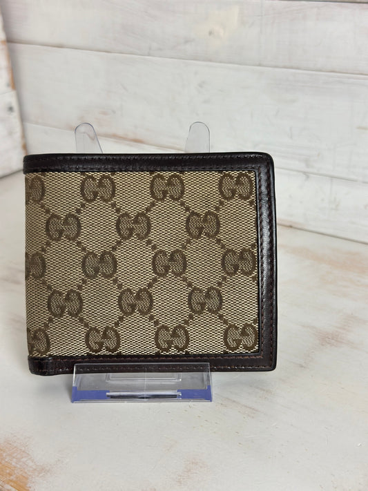 Gucci GG Canvas and Leather Bifold Wallet