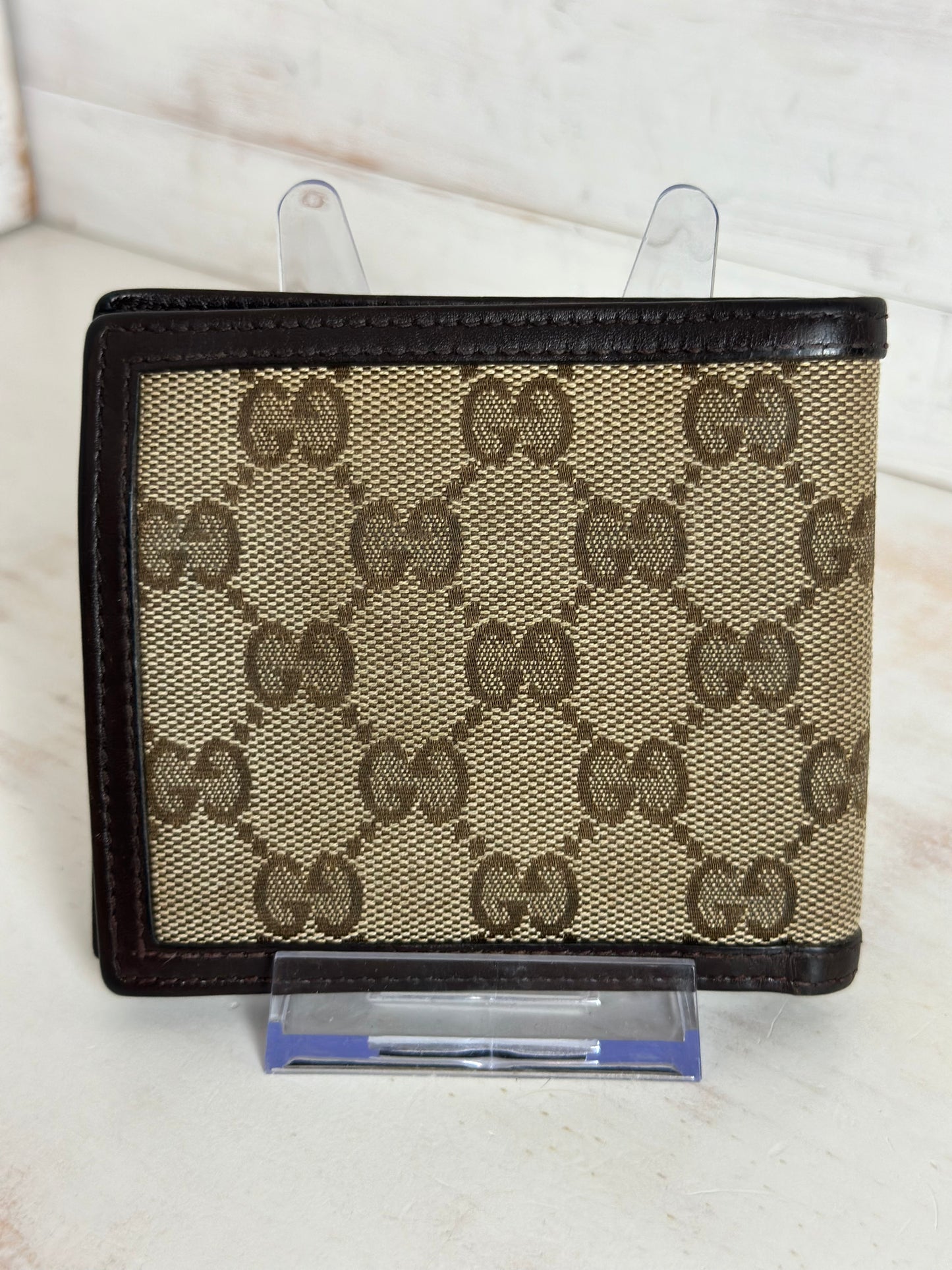 Gucci GG Canvas and Leather Bifold Wallet