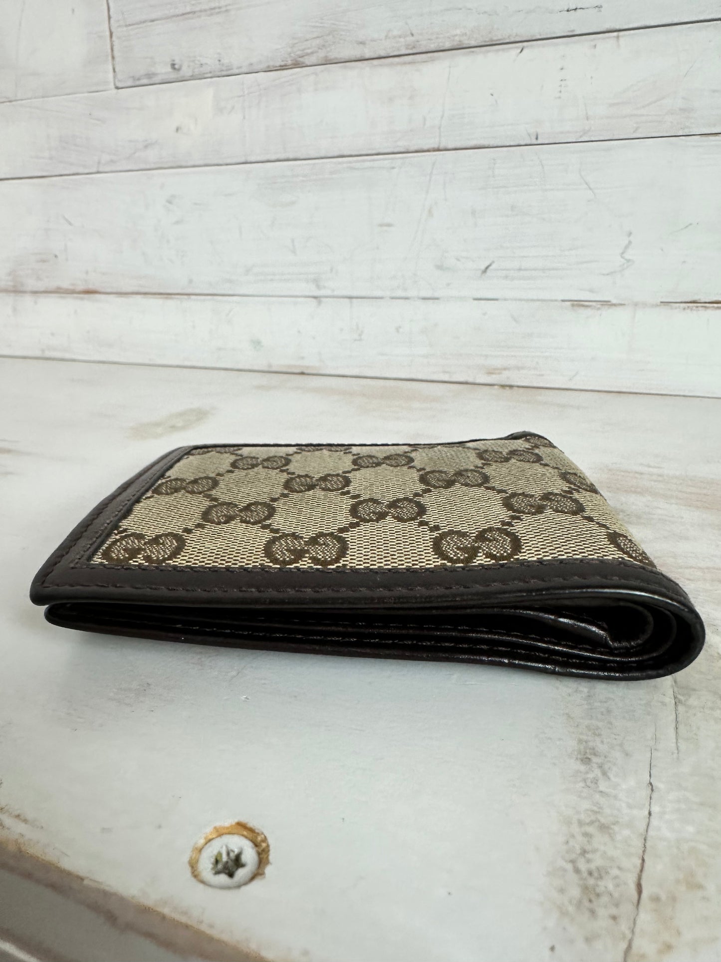 Gucci GG Canvas and Leather Bifold Wallet
