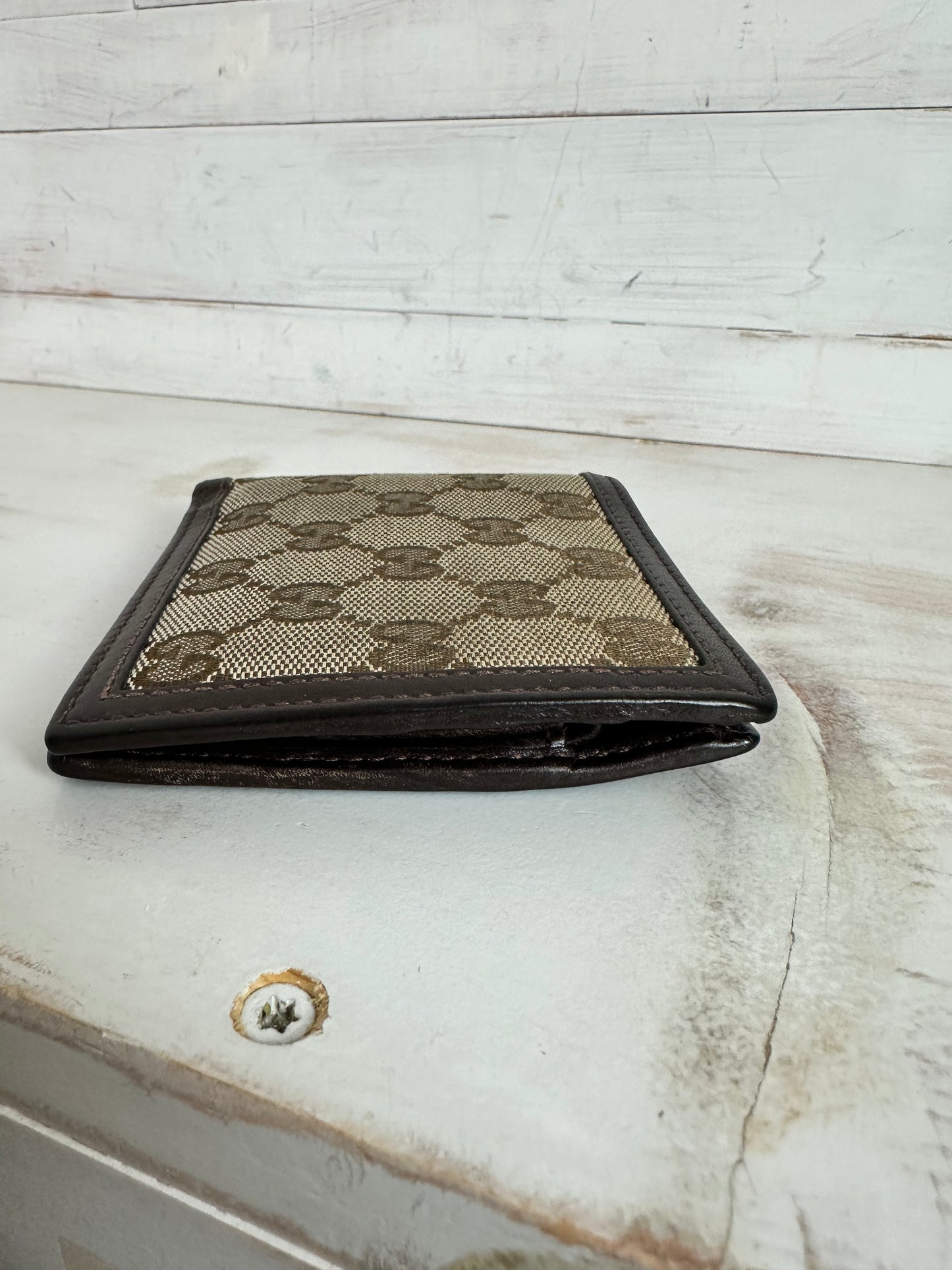 Gucci GG Canvas and Leather Bifold Wallet