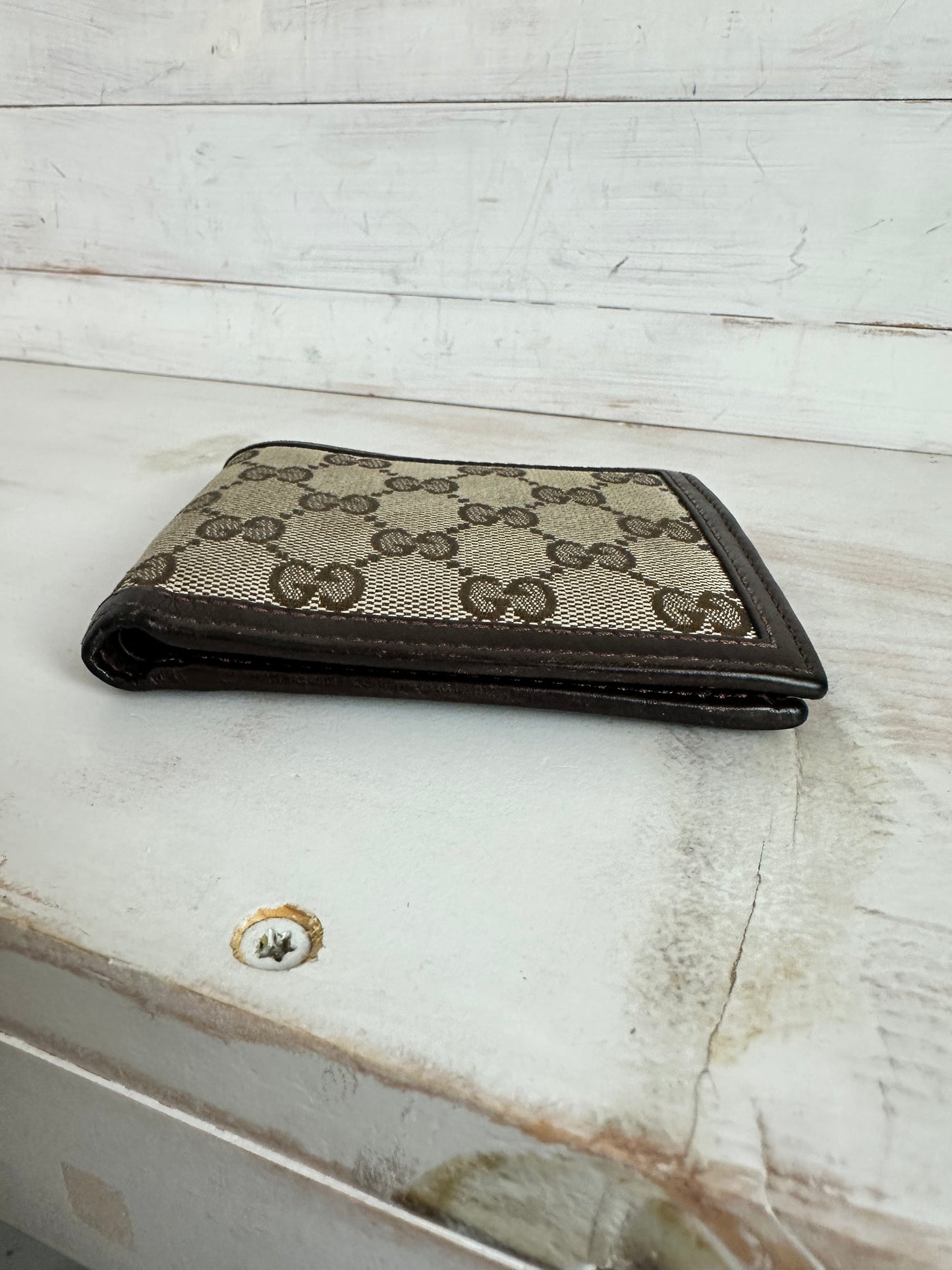 Gucci GG Canvas and Leather Bifold Wallet