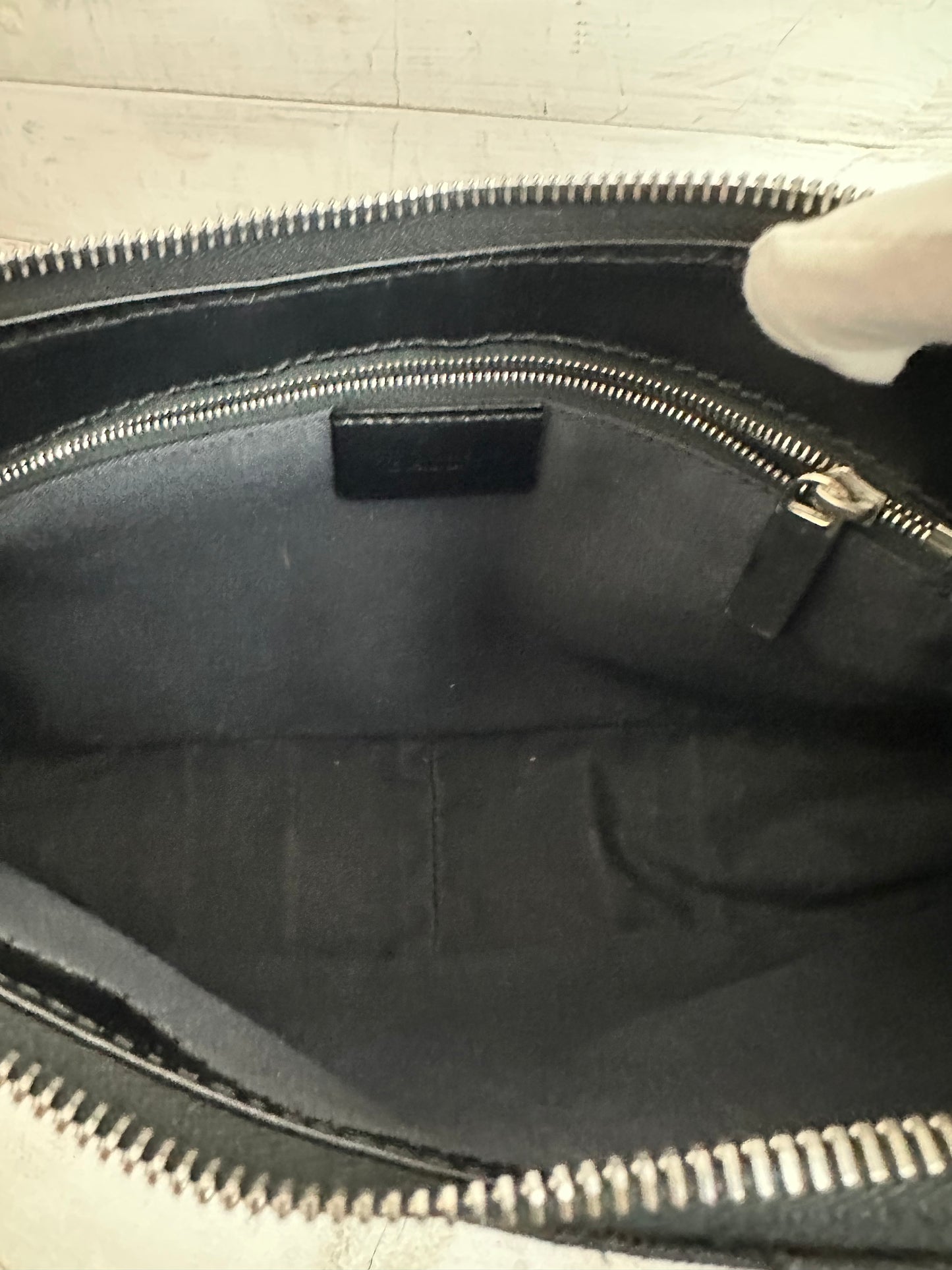 Bally Black Fabric and Leather Shoulder/Crossbody/Clutch Bag with Silver