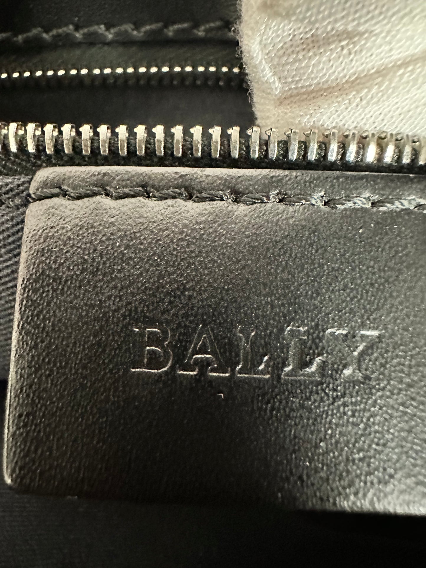 Bally Black Fabric and Leather Shoulder/Crossbody/Clutch Bag with Silver