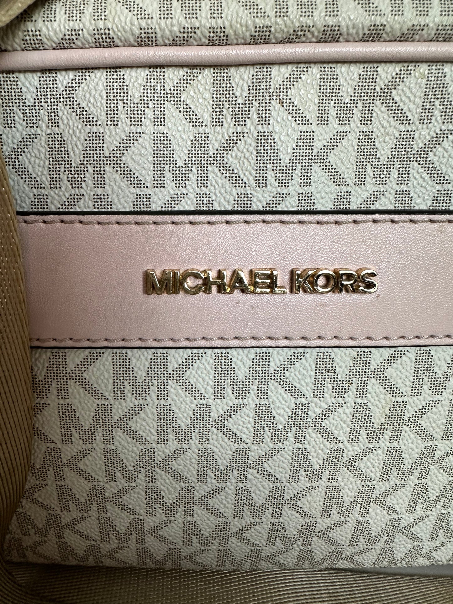 Michael Kors Kenly Crossbody Bag with Guitar Strap in Powder Blush