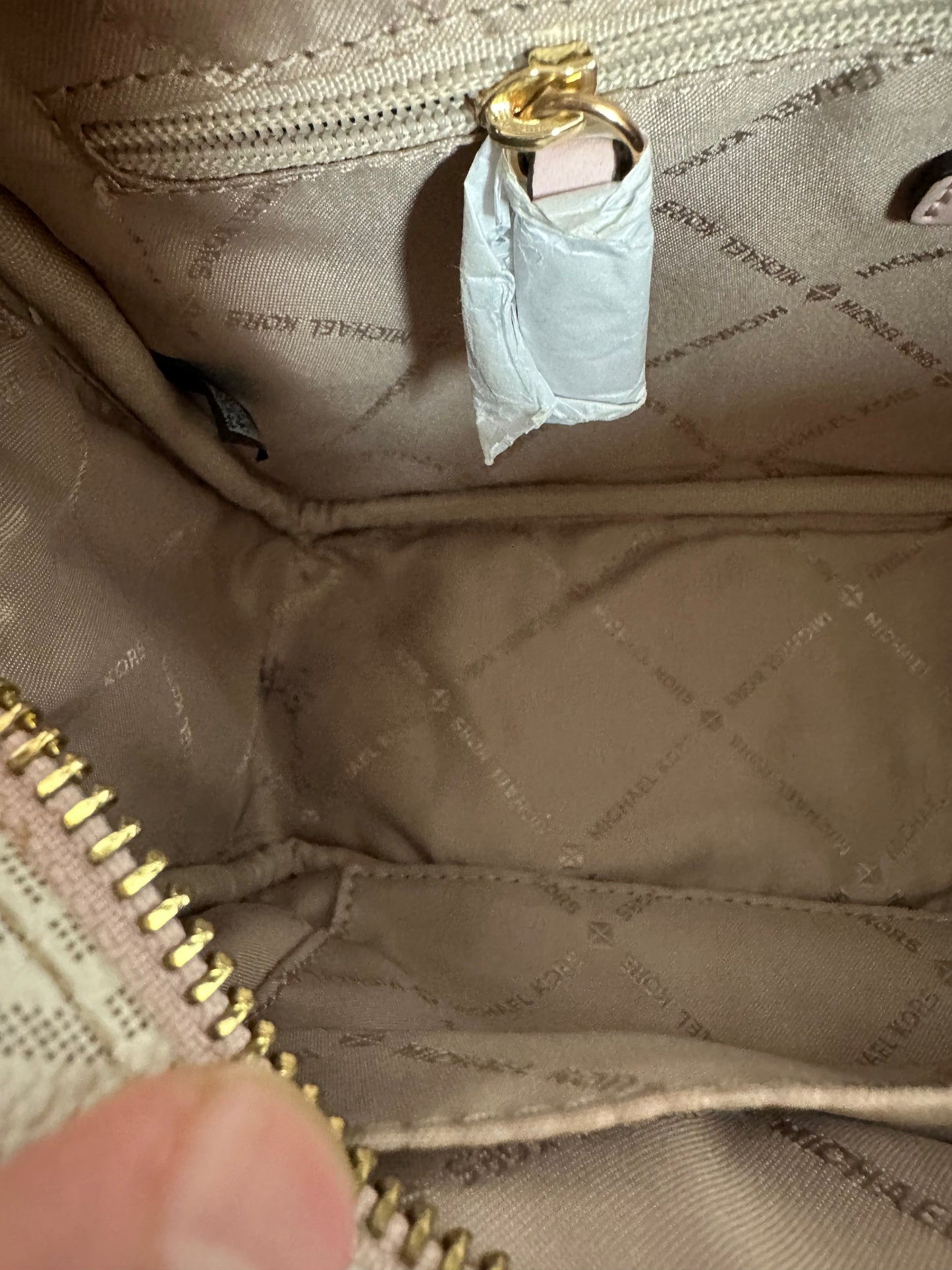 Michael Kors Kenly Crossbody Bag with Guitar Strap in Powder Blush