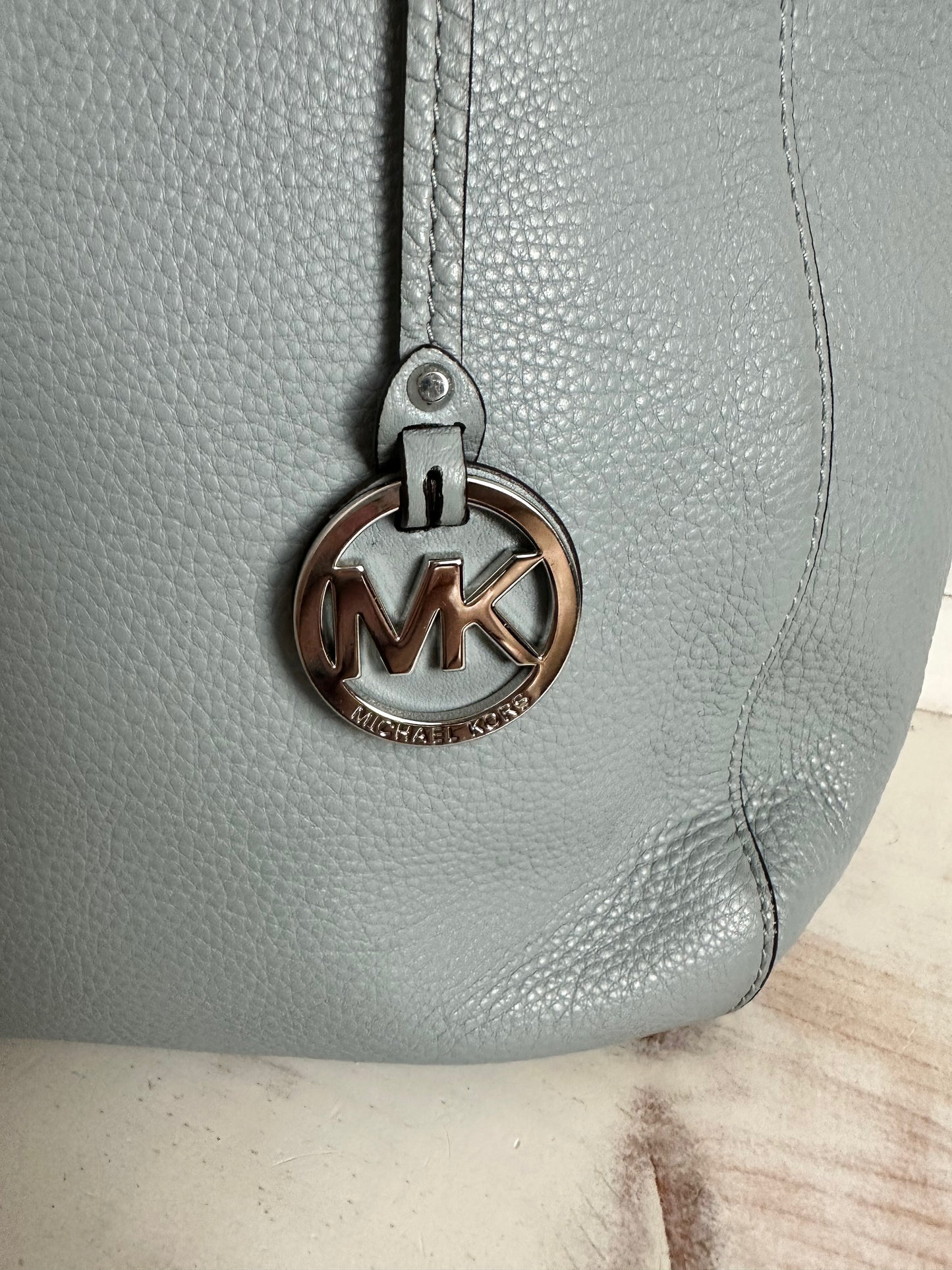Michael Kors Ani Blue Gray Tote Bag
