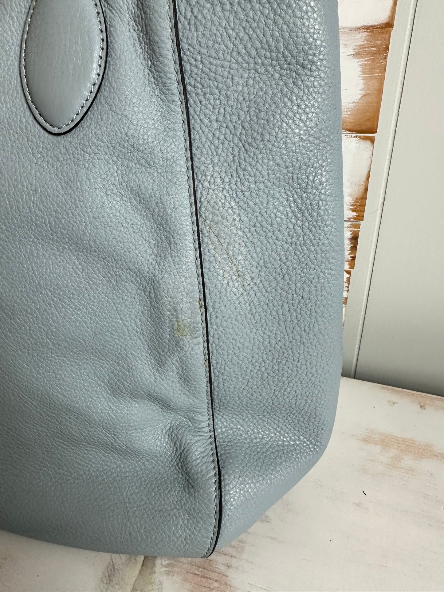 Michael Kors Ani Blue Gray Tote Bag