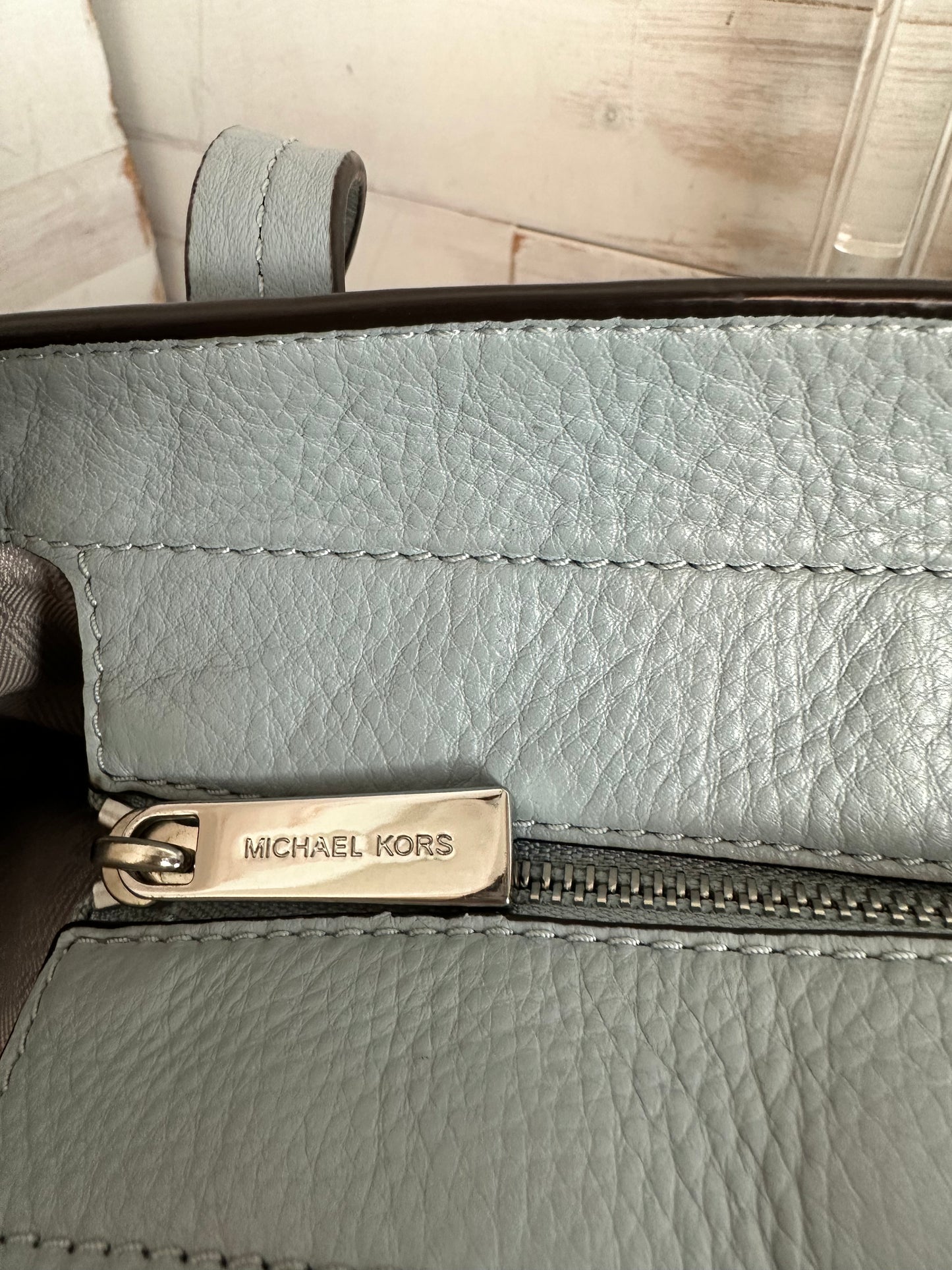 Michael Kors Ani Blue Gray Tote Bag