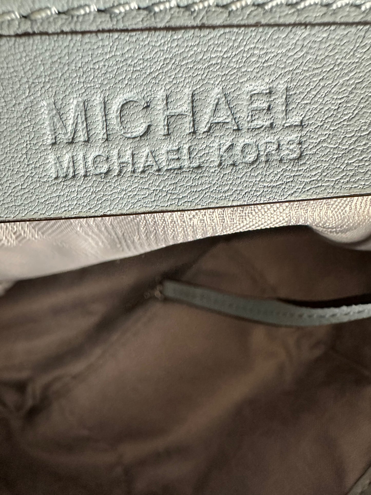Michael Kors Ani Blue Gray Tote Bag