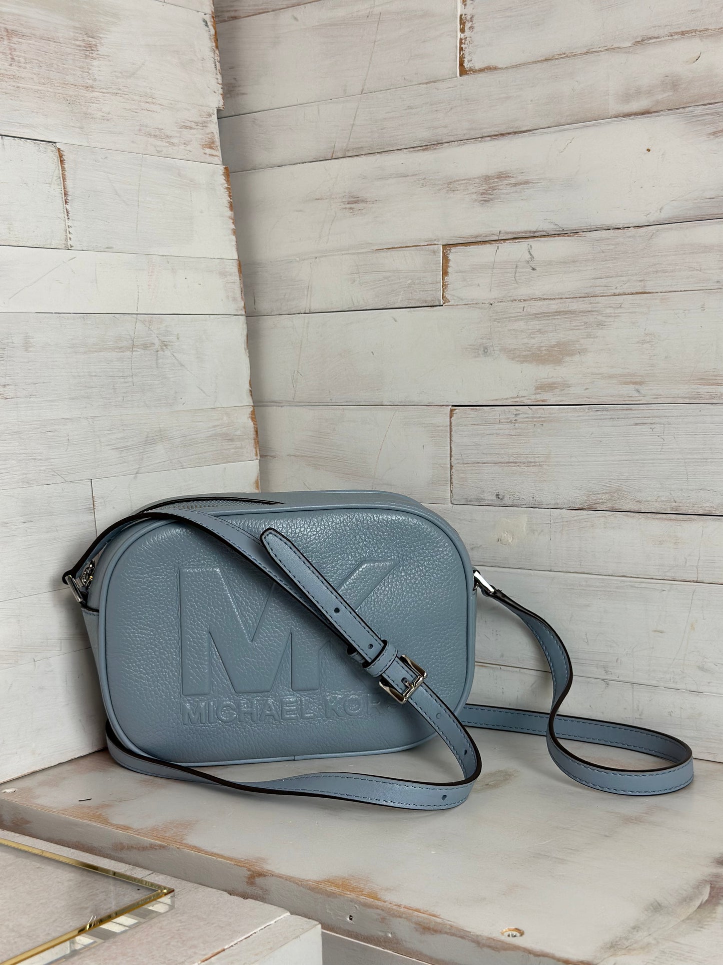 Michael Kors Jet Set Oval Baby Blue Crossbody
