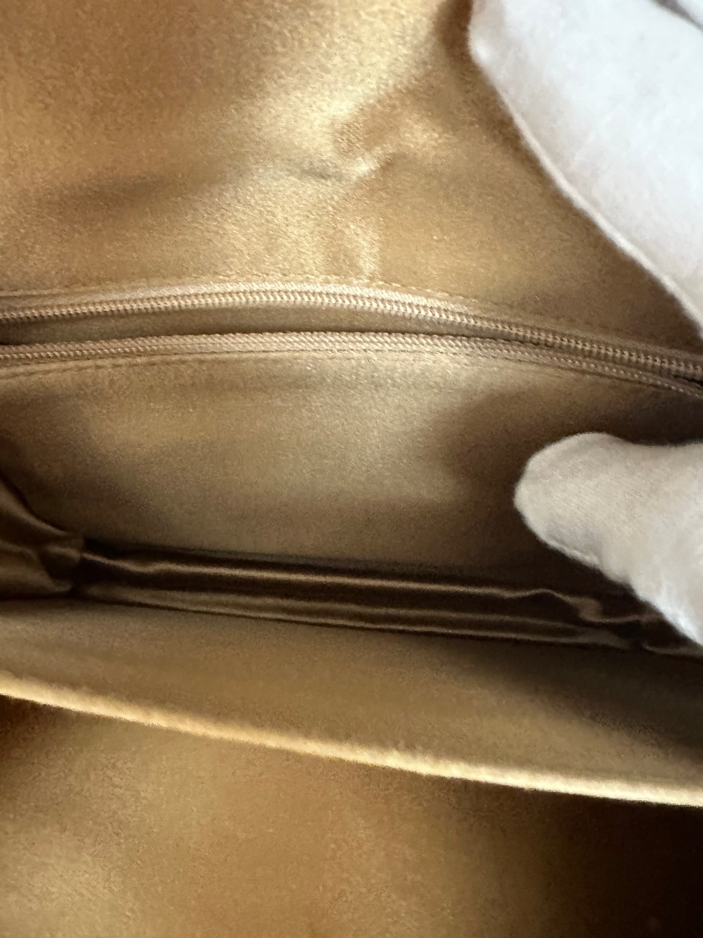 Bottega Veneta RARE VINTAGE Gold Intrecciato Satin Shoulder Bag