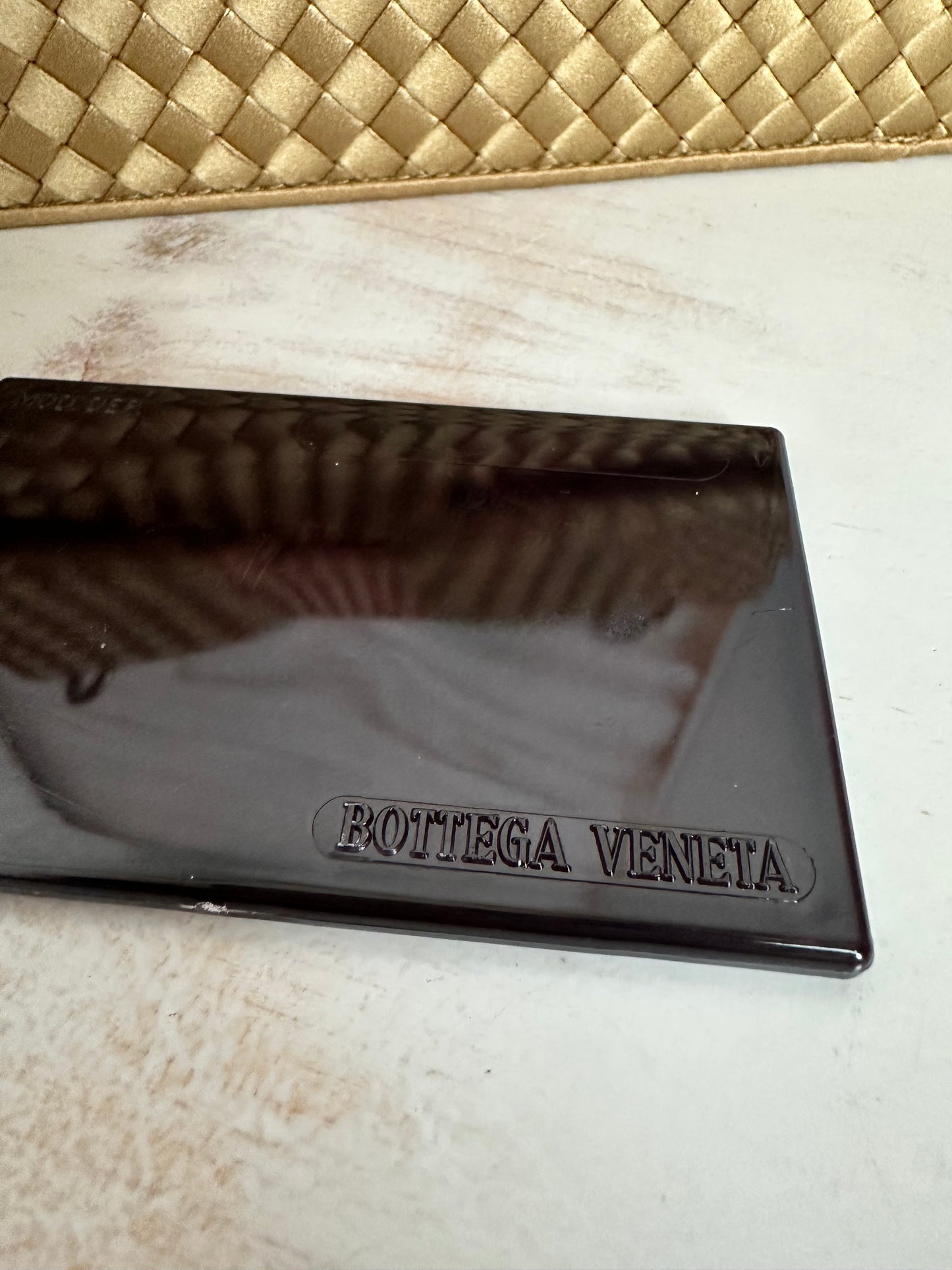 Bottega Veneta RARE VINTAGE Gold Intrecciato Satin Shoulder Bag