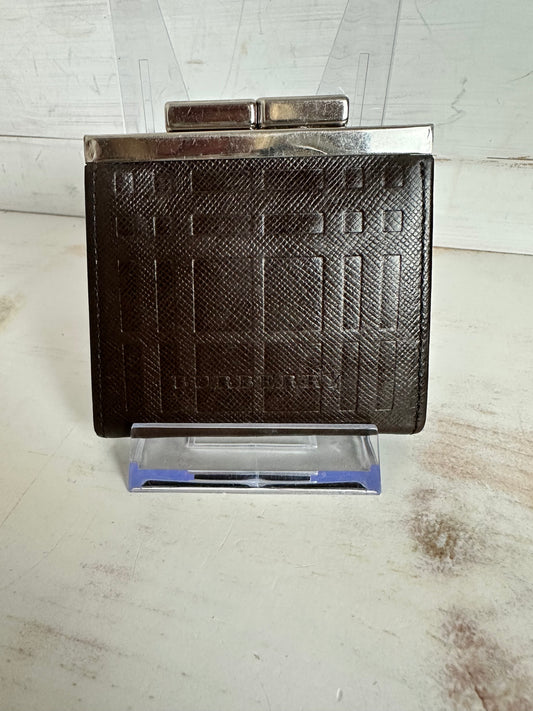 Burberry Nova Check Brown Leather Coin Pouch