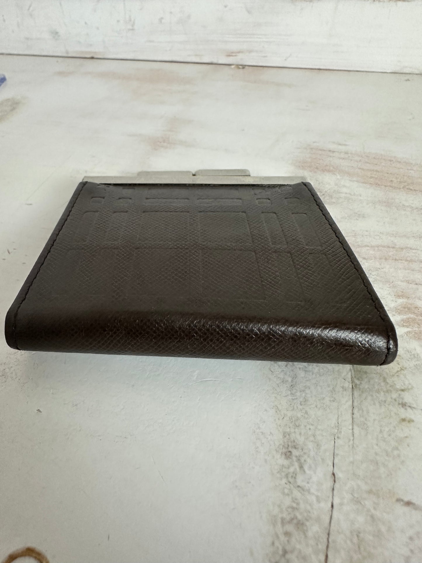 Burberry Nova Check Brown Leather Coin Pouch