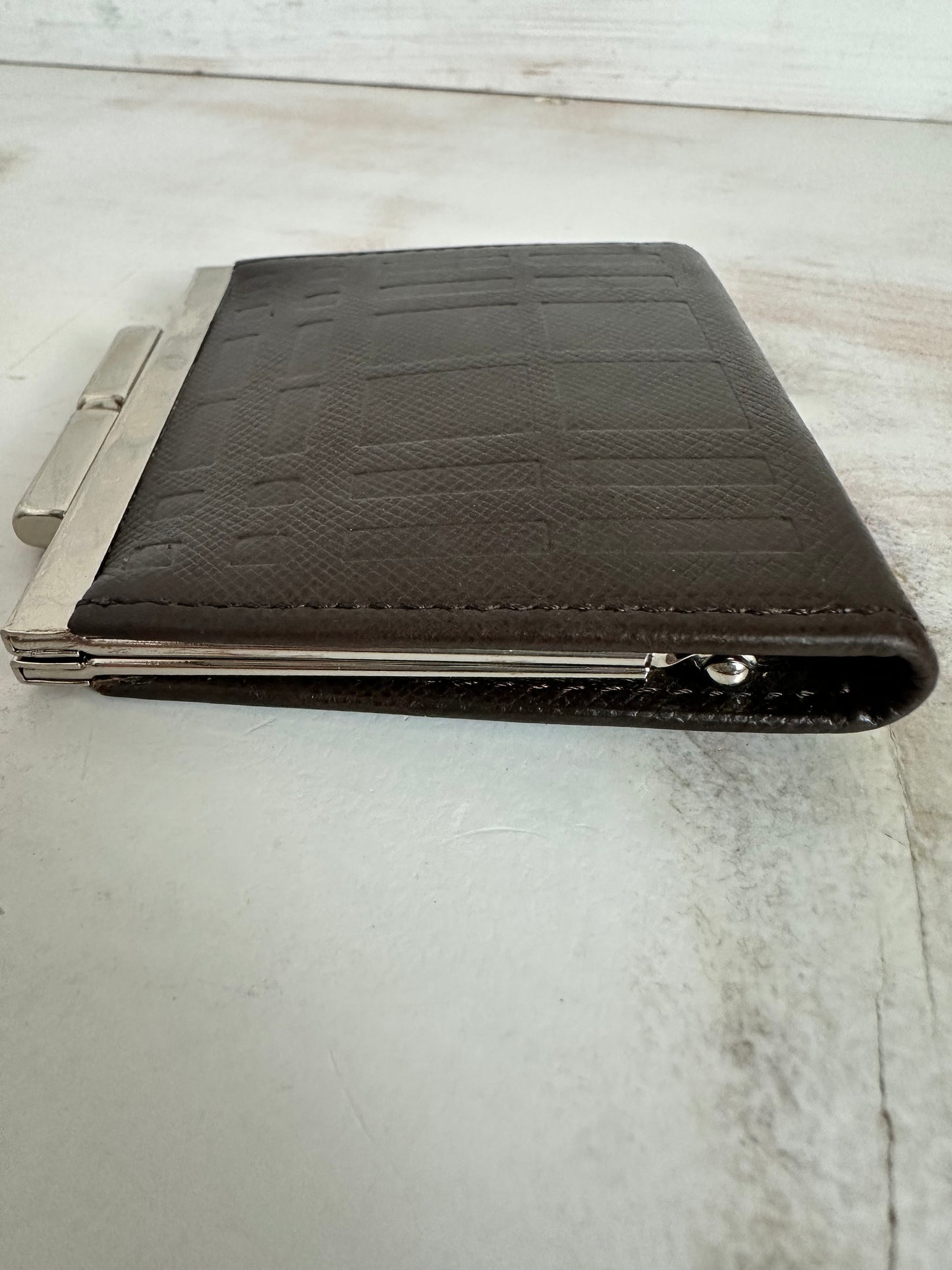 Burberry Nova Check Brown Leather Coin Pouch