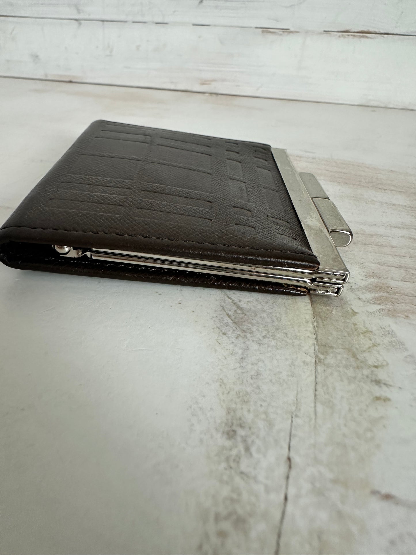 Burberry Nova Check Brown Leather Coin Pouch