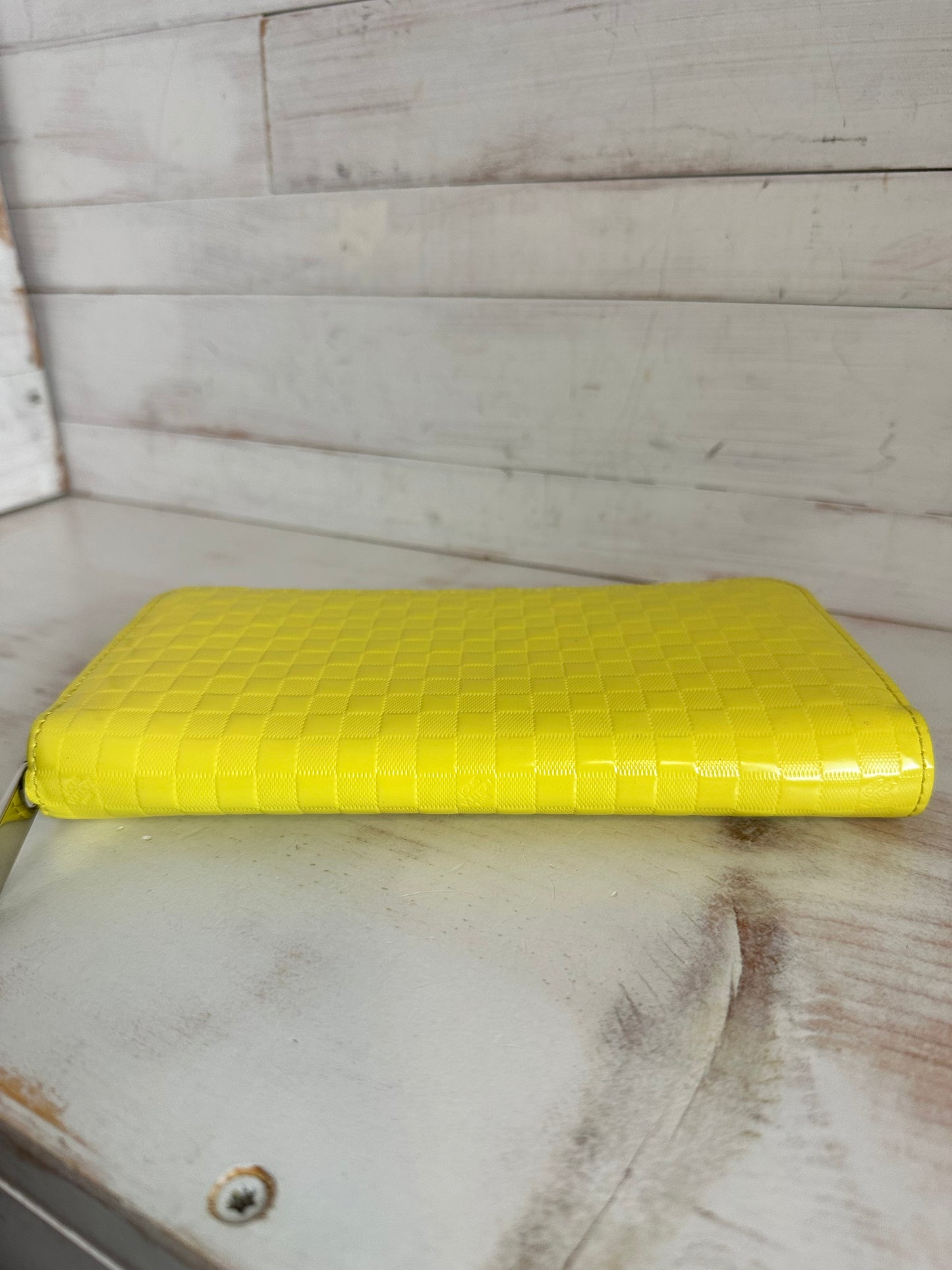 Louis Vuitton Limited Edition Yellow Damier Facettes Zippy Wallet
