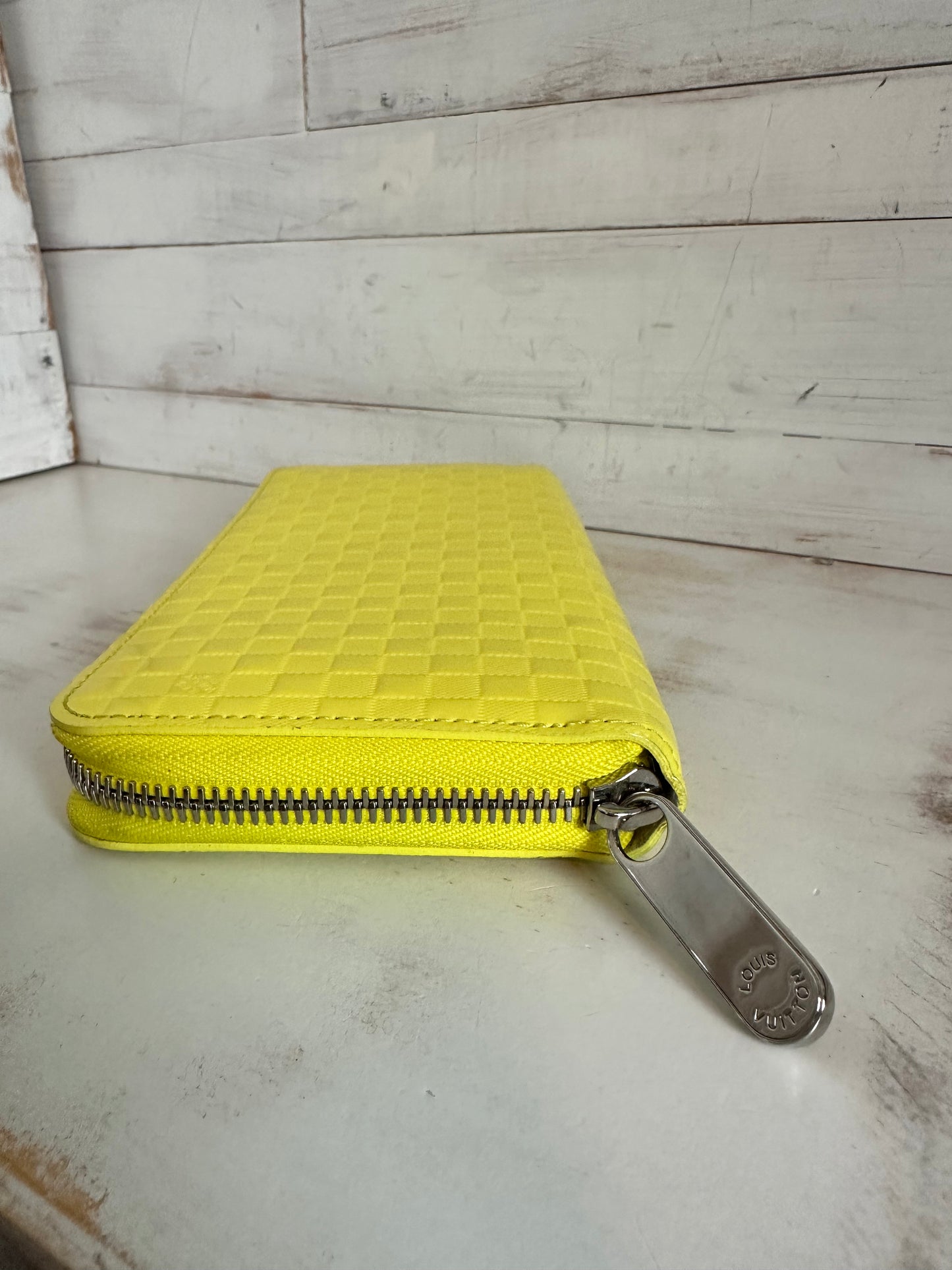 Louis Vuitton Limited Edition Yellow Damier Facettes Zippy Wallet