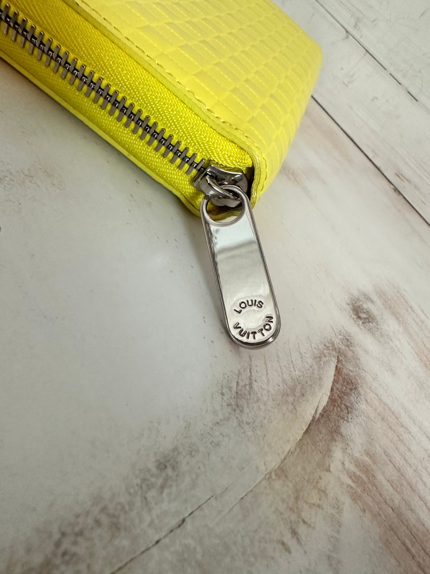 Louis Vuitton Limited Edition Yellow Damier Facettes Zippy Wallet