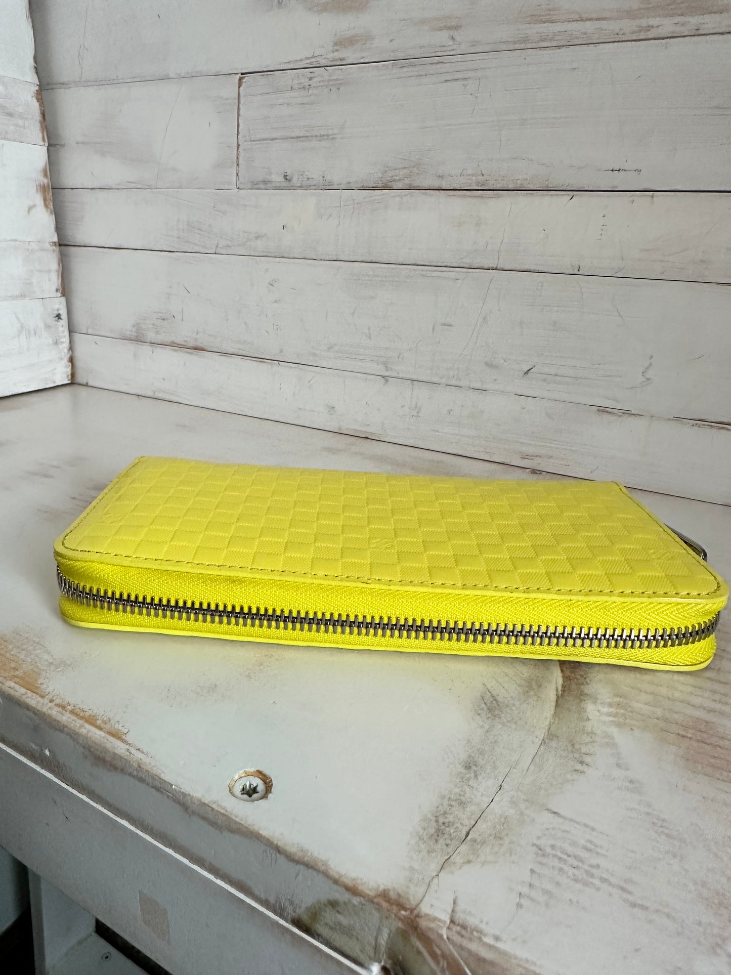 Louis Vuitton Limited Edition Yellow Damier Facettes Zippy Wallet