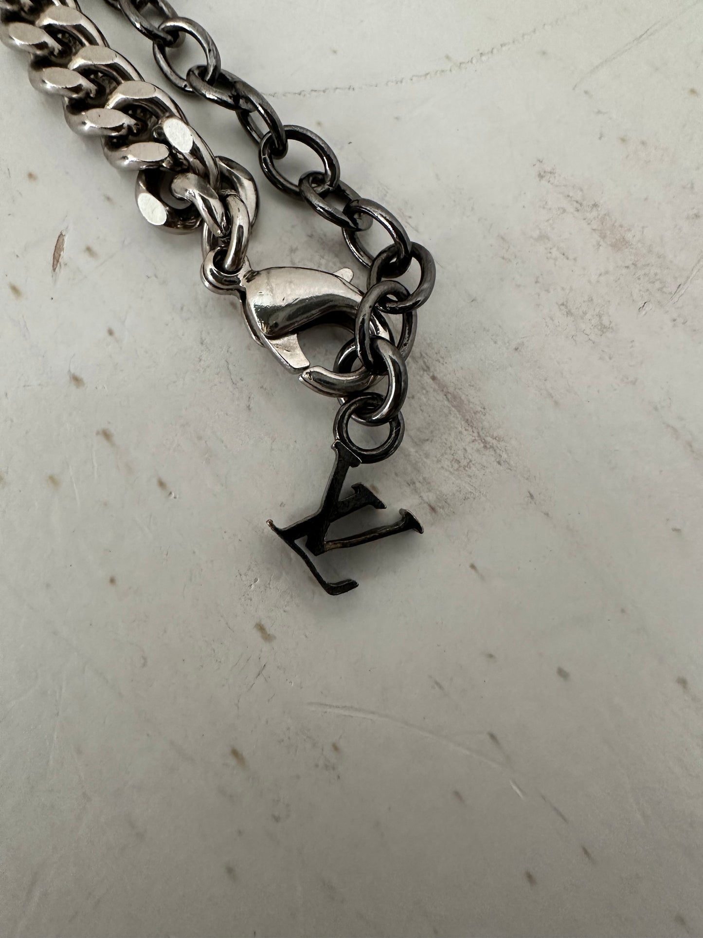 Louis Vuitton Instinct Silver and Gunmetal Toned Bracelet