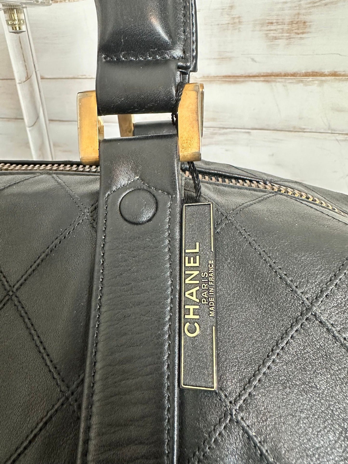 Chanel Vintage Series 0 XL Calf Leather Duffle/Travel Bag
