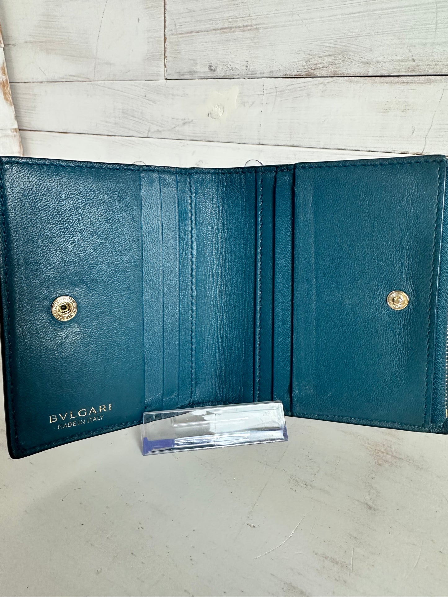 Bulgari Black Calfskin Bifold