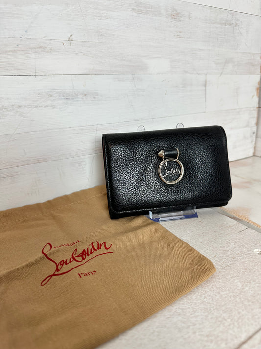 Christian Louboutin Calfskin RubyLou Trifold Wallet Black