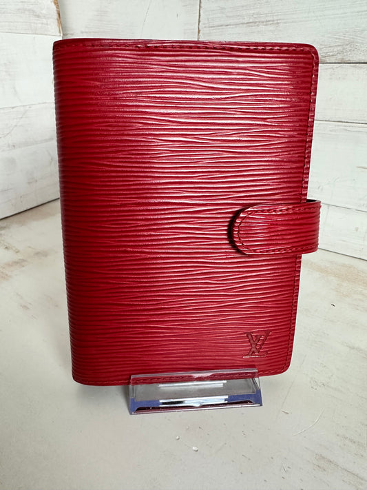 Louis Vuitton Red Epi Leather Agenda/Notebook
