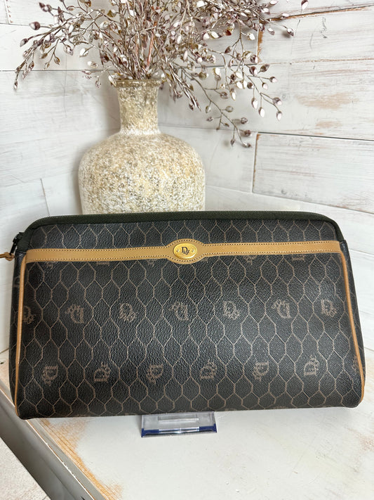 Christian Dior Black Honeycomb Second Bag