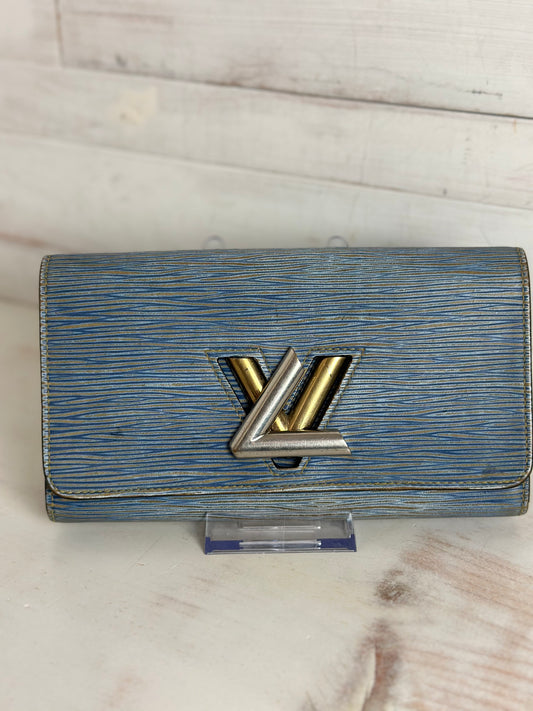 Louis Vuitton Denim Epi Twist Lock Sarah Wallet