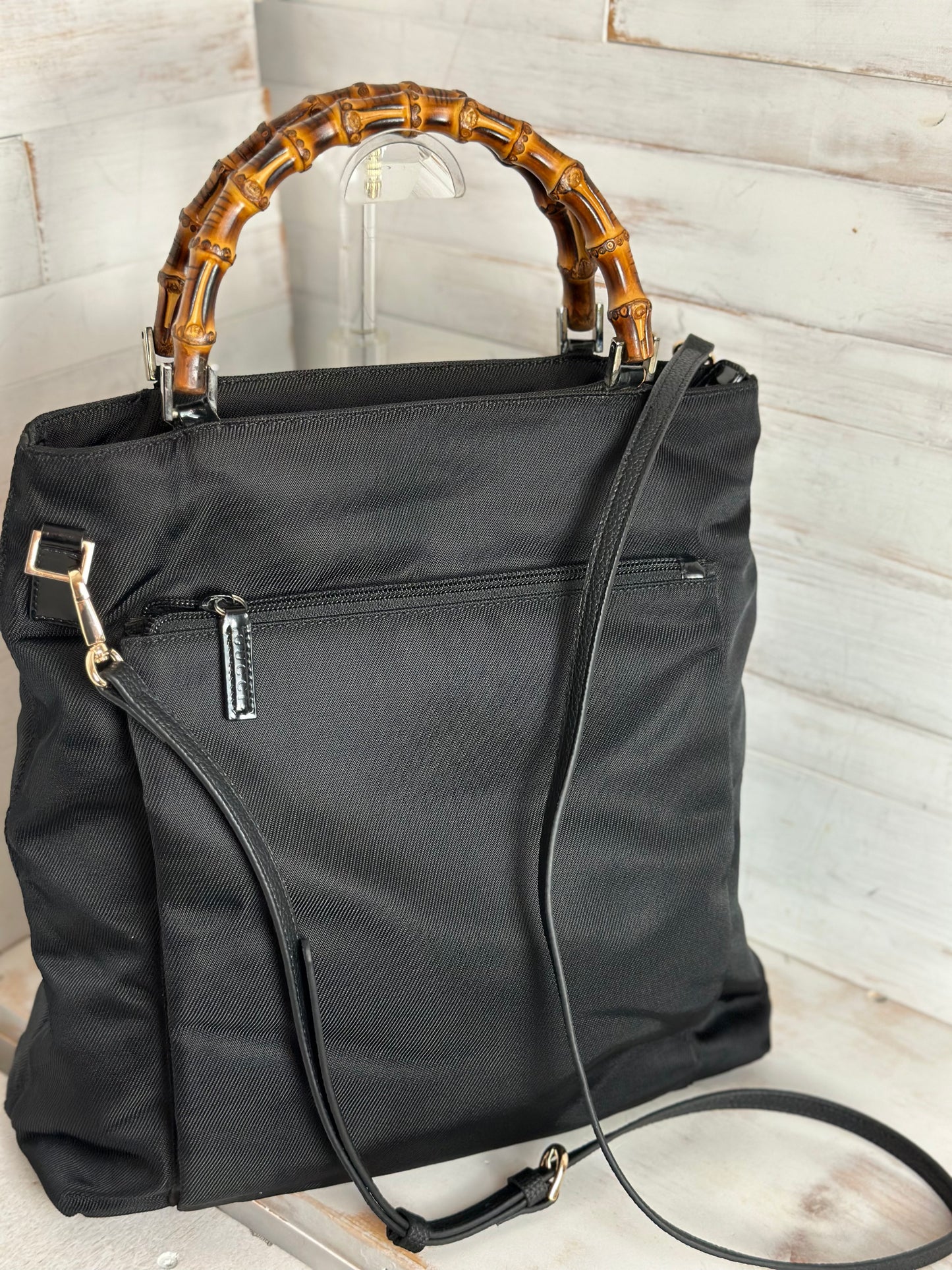 Gucci Black 2-Way Canvas Tote