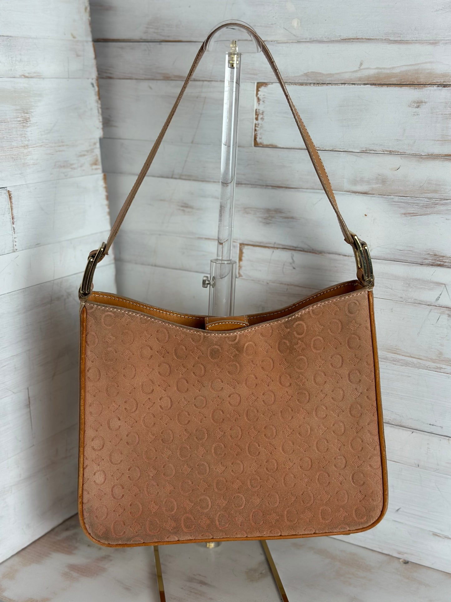 Celine Vintage Salmon Shoulder Bag