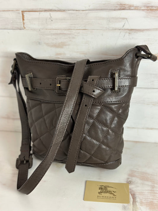Burberry Dark Brown Quilted Lambskin Crossbody