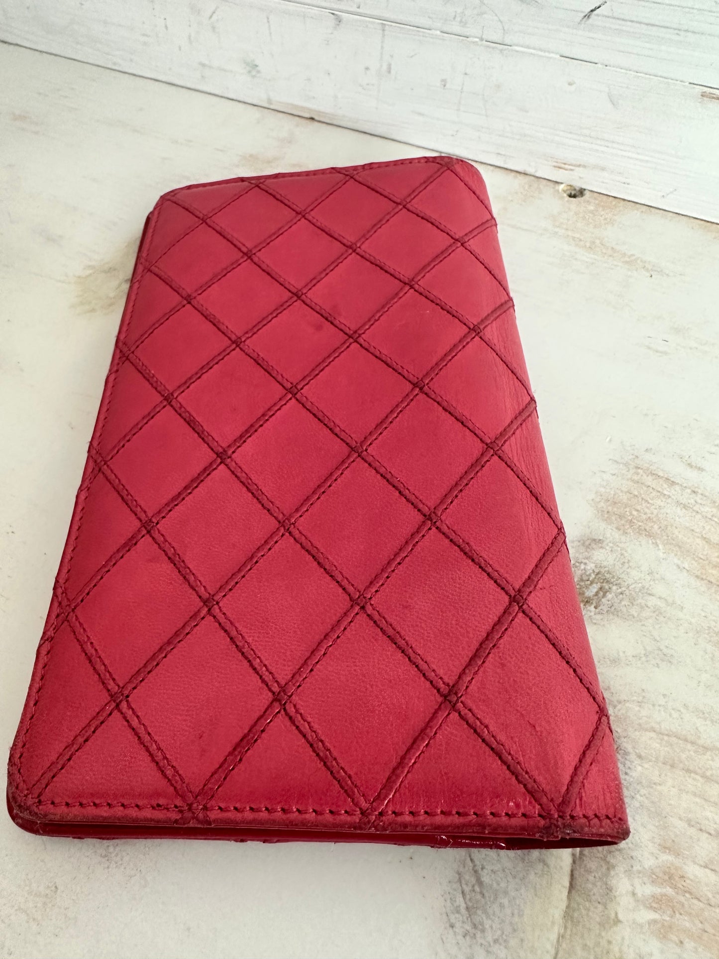 Chanel Bicolor Matelasse Pink Lambskin Leather Long Wallet