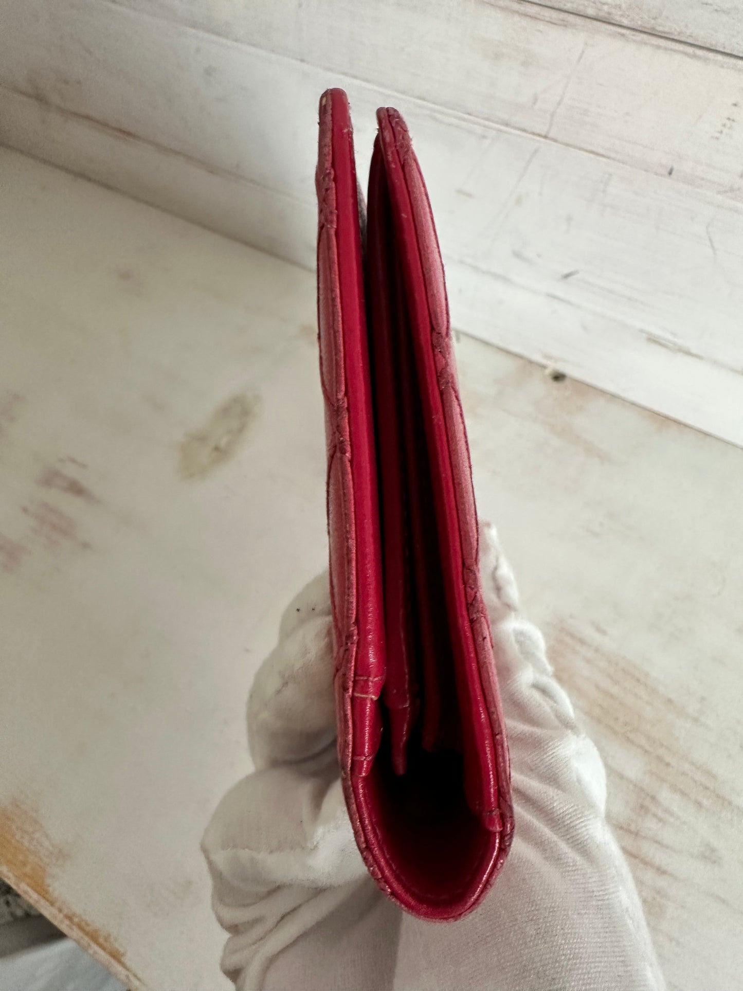 Chanel Bicolor Matelasse Pink Lambskin Leather Long Wallet