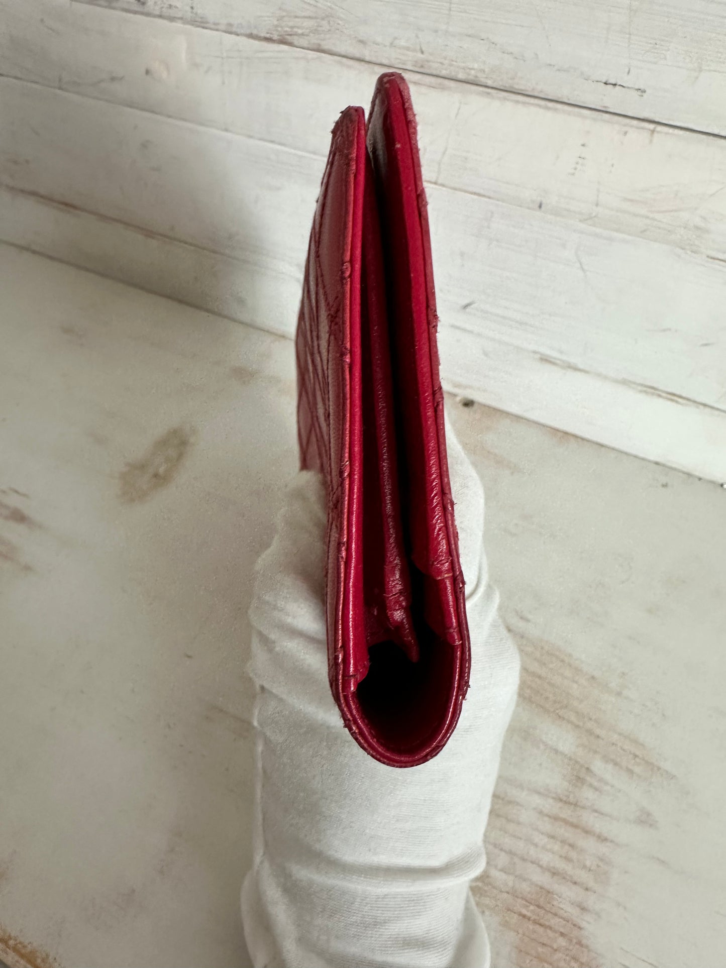 Chanel Bicolor Matelasse Pink Lambskin Leather Long Wallet