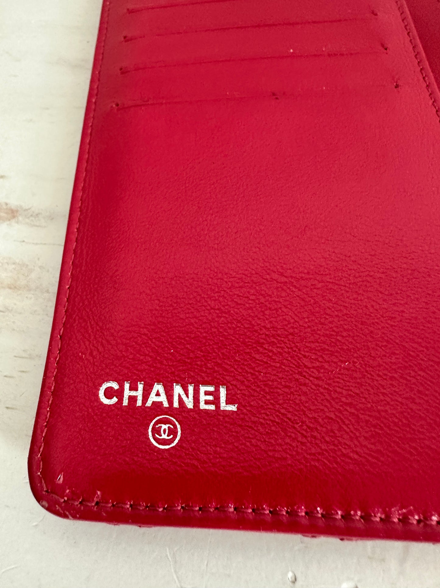 Chanel Bicolor Matelasse Pink Lambskin Leather Long Wallet
