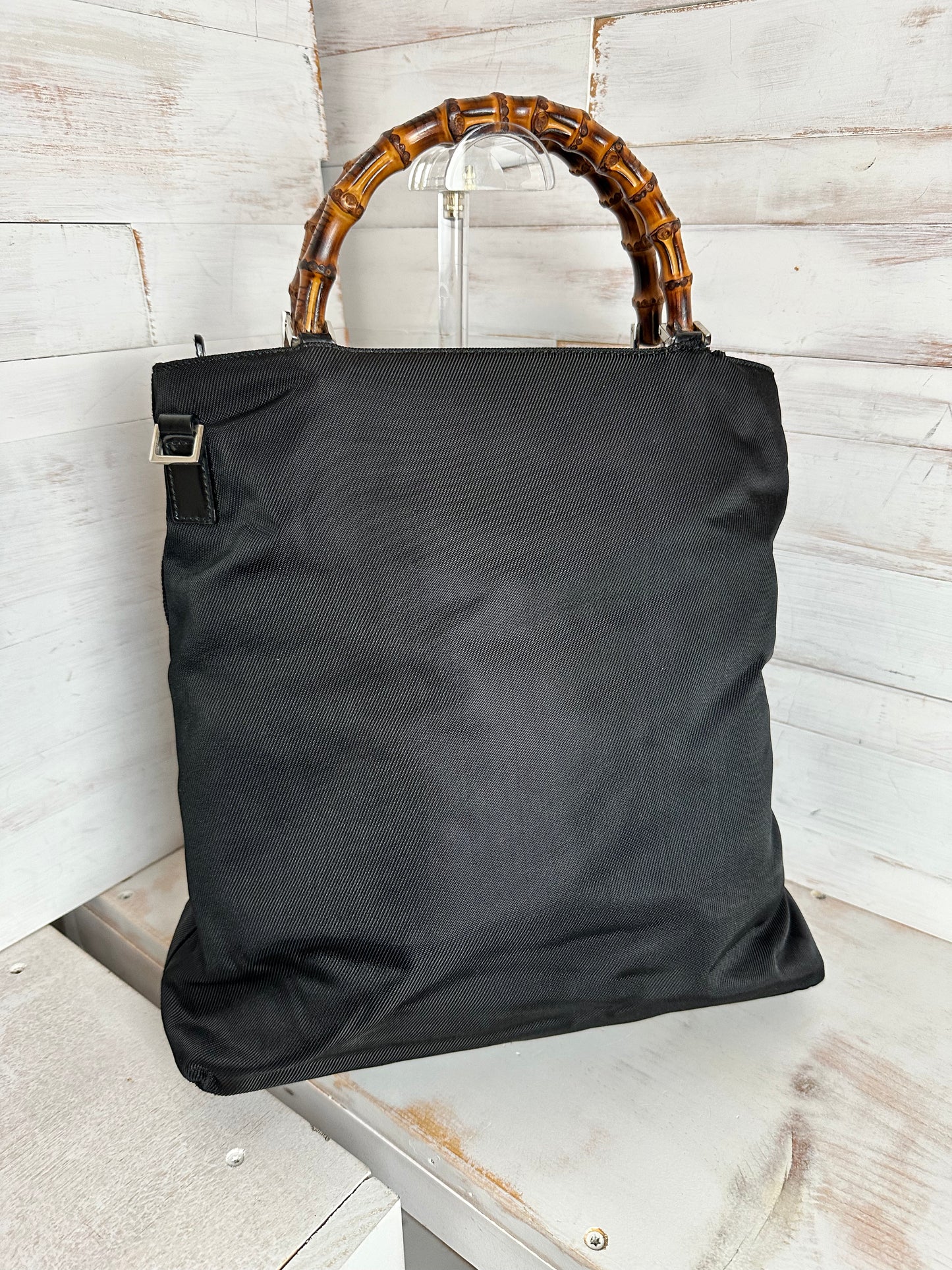 Gucci Black 2-Way Canvas Tote