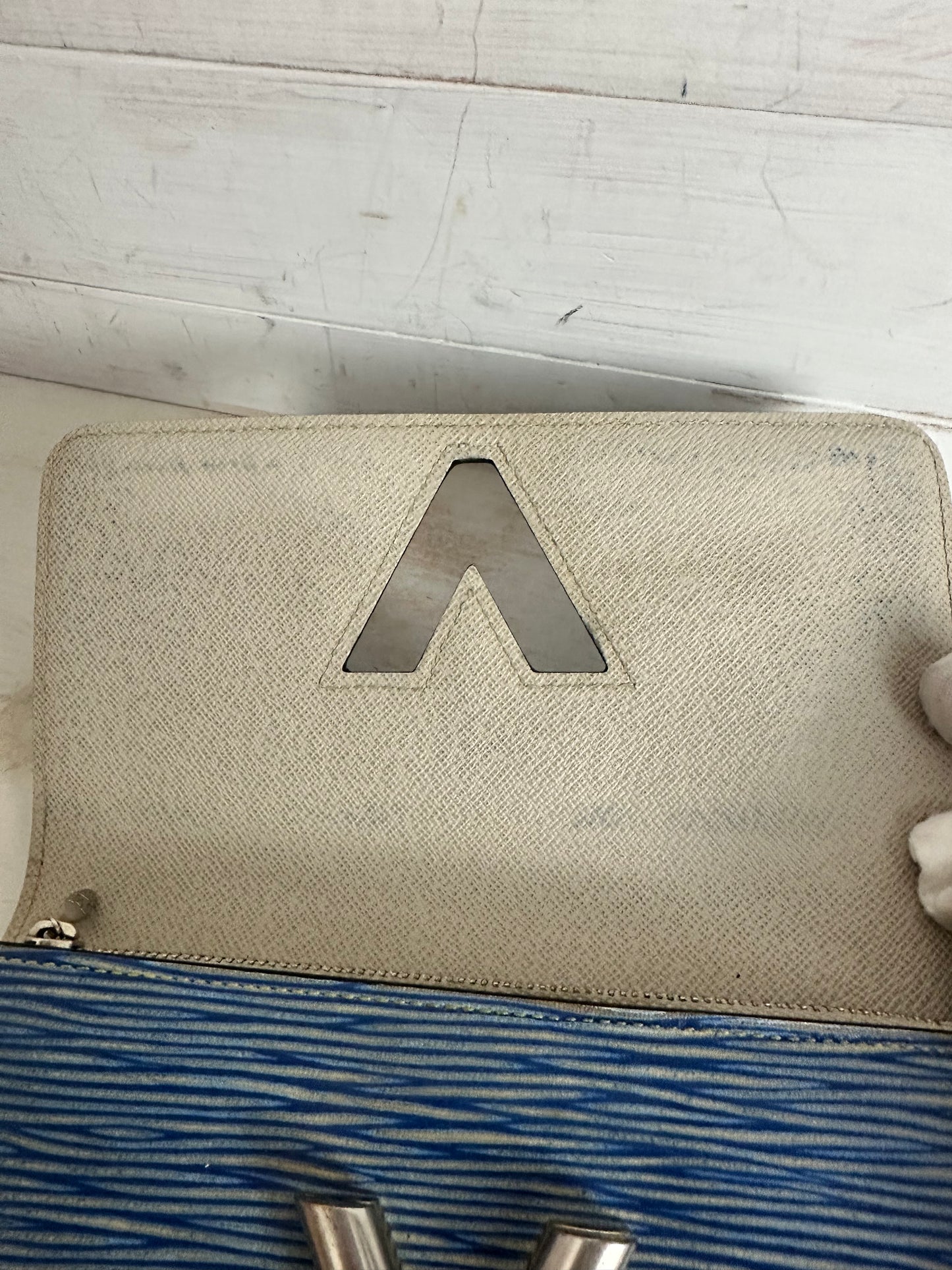 Louis Vuitton Denim Epi Twist Lock Sarah Wallet