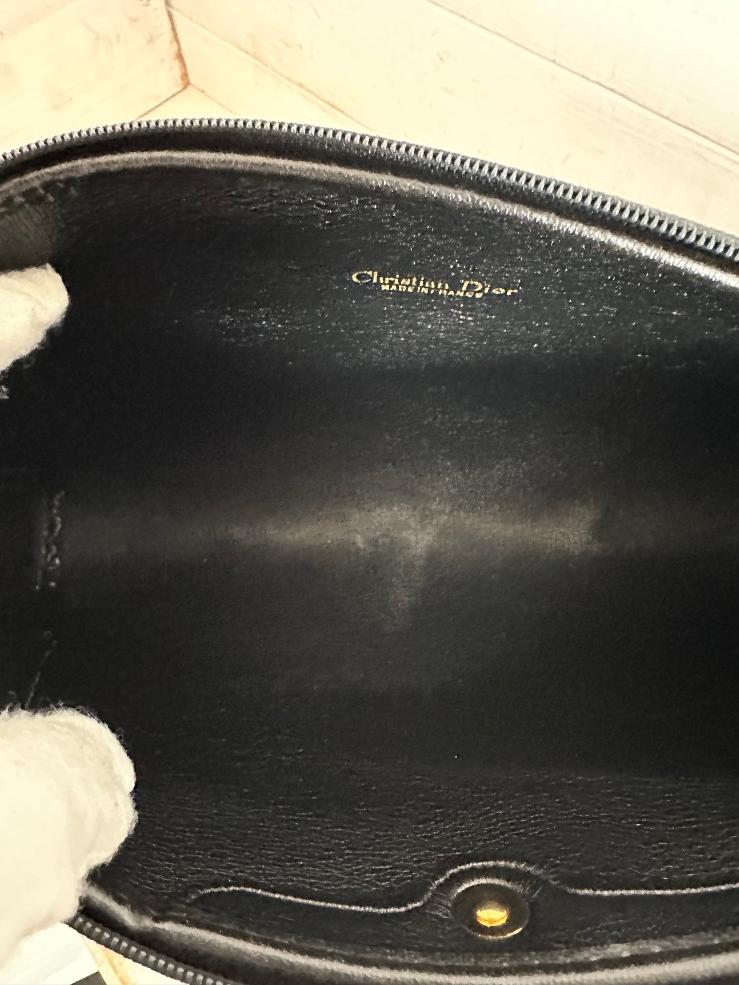 Christian Dior Oblique Trotter Second Bag/Clutch Black