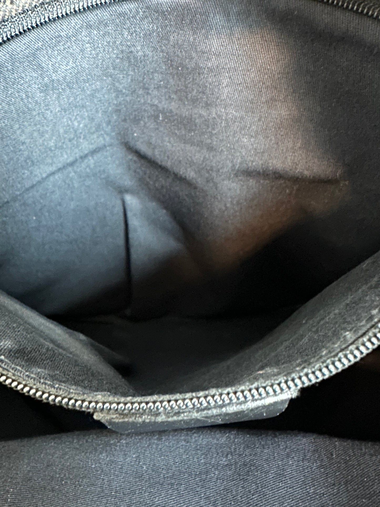 Bally Vintage Monogram "B" Shoulder Bag, Black and Gray Canvas