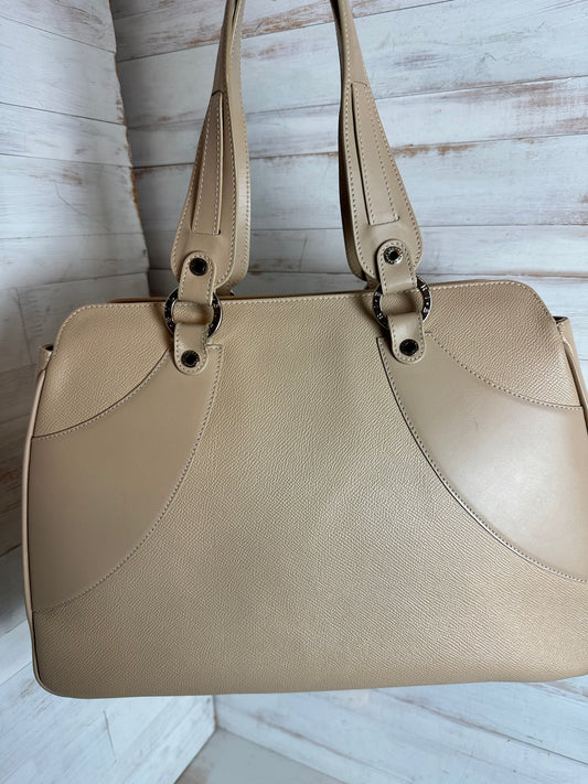 Bulgari Boston Shoulder Bag in Beige Leather