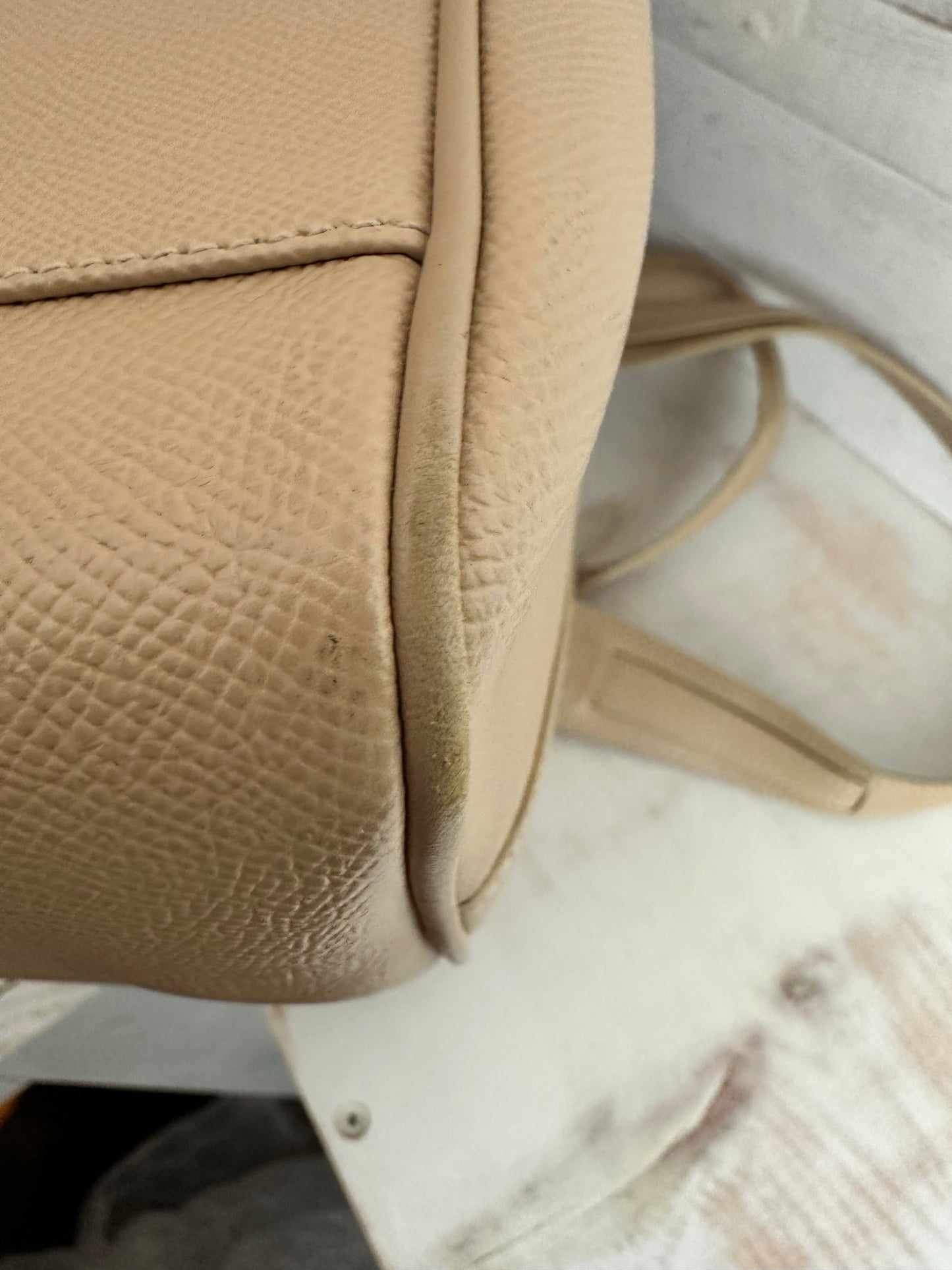 Bulgari Boston Shoulder Bag in Beige Leather
