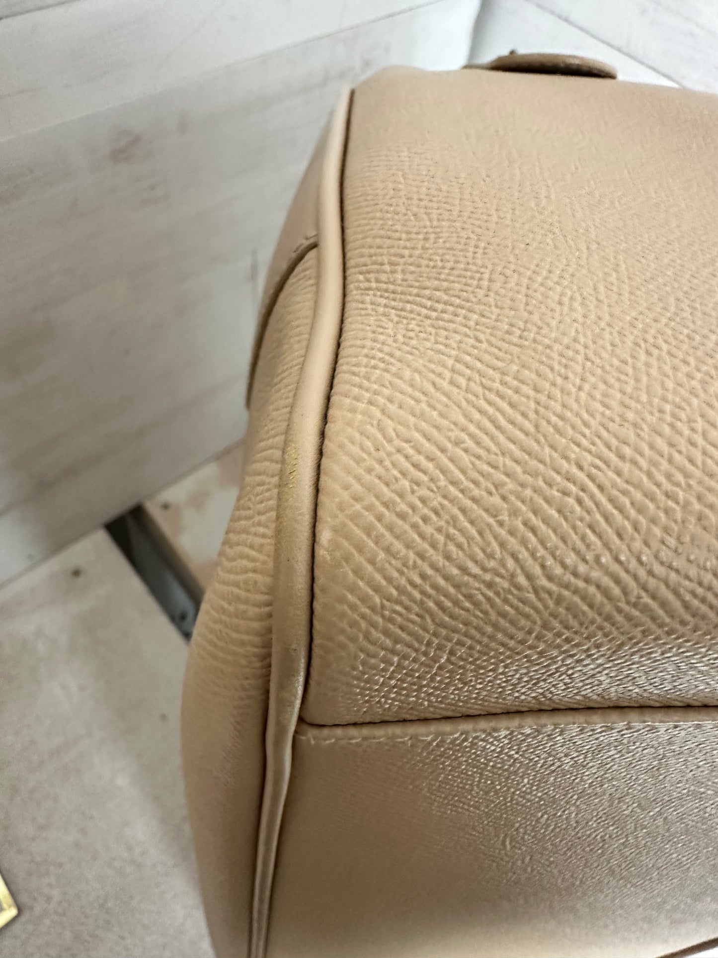 Bulgari Boston Shoulder Bag in Beige Leather